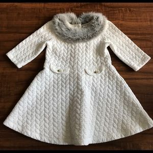 💖Janie and Jack fur trimmed dress💖